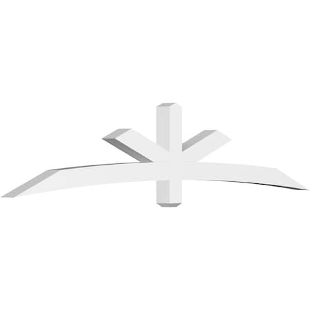 Ekena Millwork Alberta Architectural Grade PVC Gable Bracket, 96"W x 20"H x 4"D x 4"F, 5/12 Pitch GBP096X20X0404ALB00